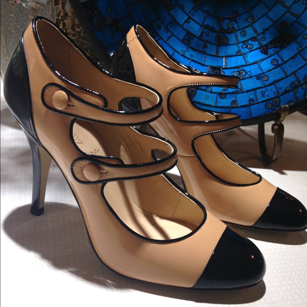 J Crew Two tone leather heels 👠